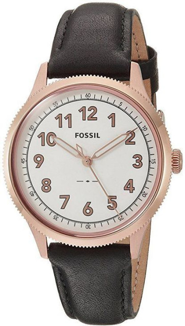 Uhrenarmband Fossil ES4128 Leder Schwarz 16mm